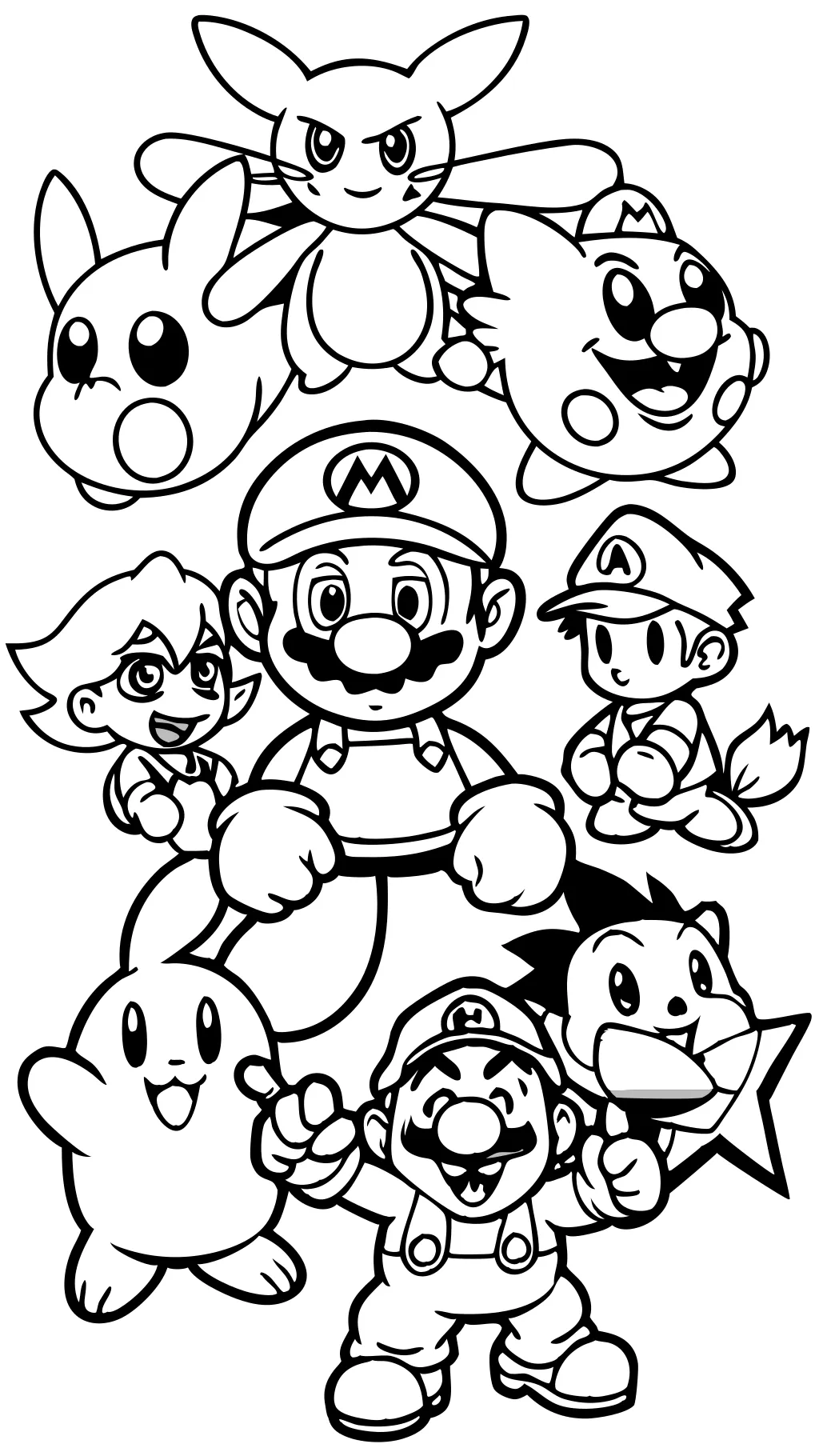 super smash bros coloring page